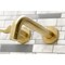Kingston Brass KS8127DFL 2-Handle Wall Mount Bathroom Faucet, Brushed Brass KS8127DFL - alternate 3